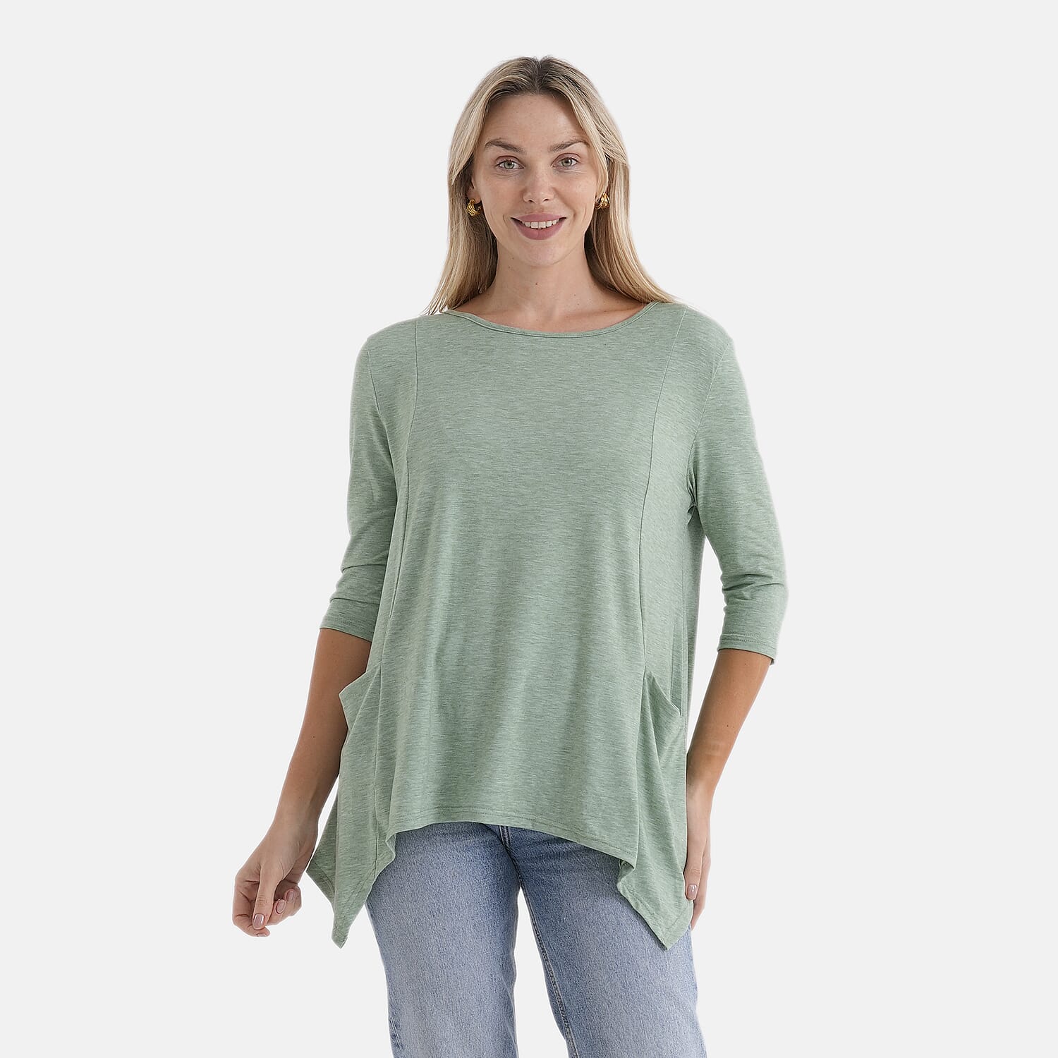 La Marey Soft Touch Asymmetric Top (Size 8 to 10) - Green