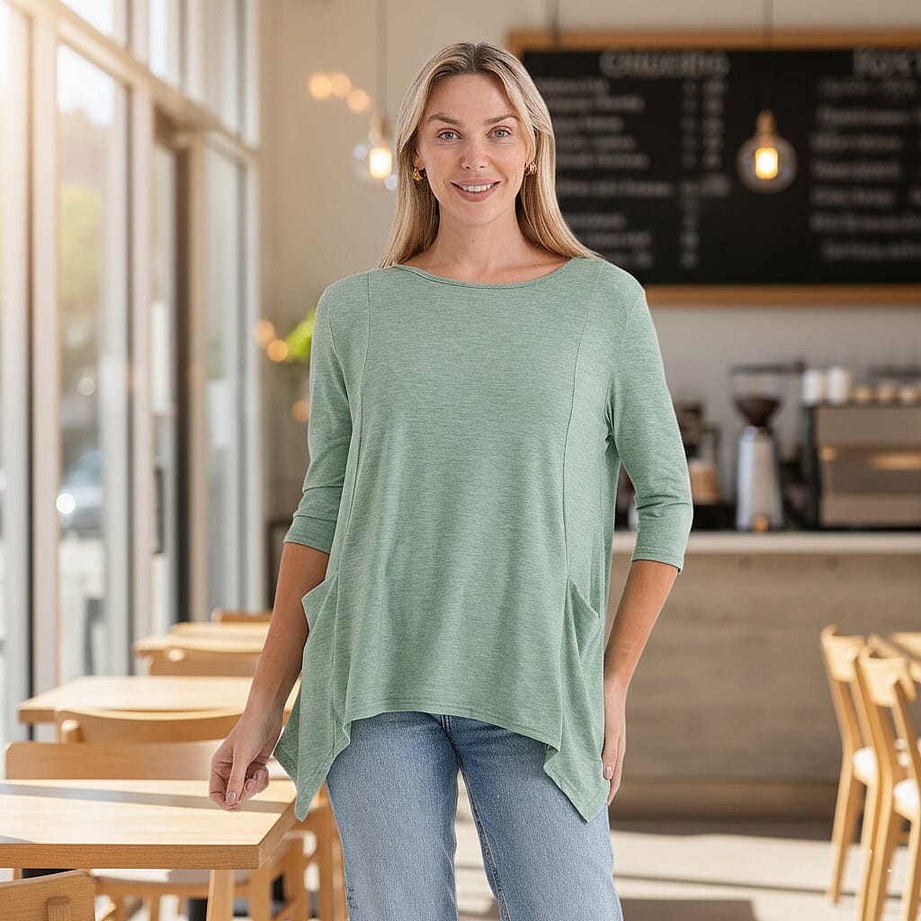 La Marey Soft Touch Asymmetric Top (Size 8 to 10) - Green