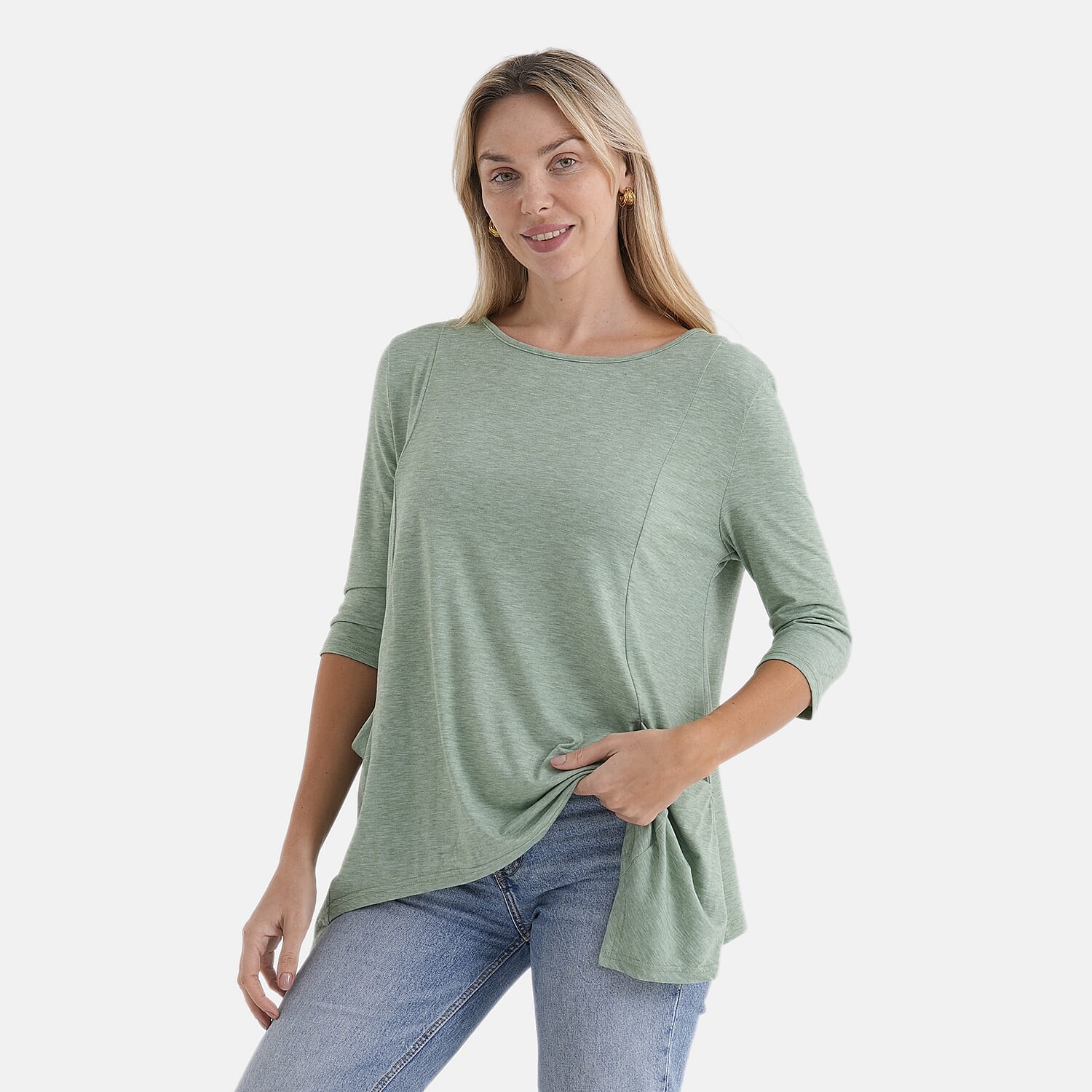 La Marey Soft Touch Asymmetric Top (Size 8 to 10) - Green