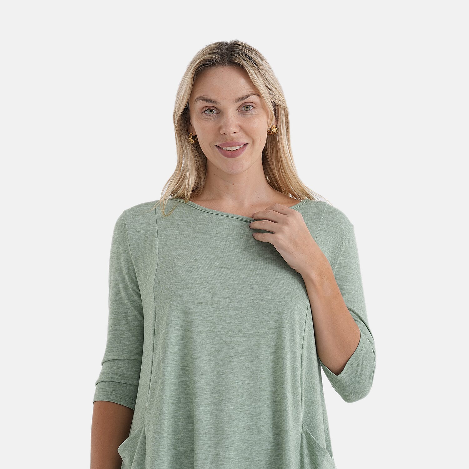 La Marey Soft Touch Asymmetric Top (Size 8 to 10) - Green