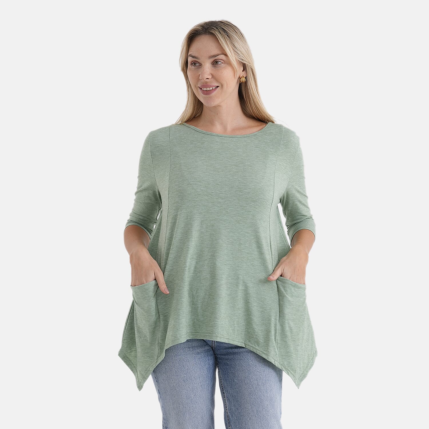 La Marey Soft Touch Asymmetric Top (Size 20 to 22) - Green