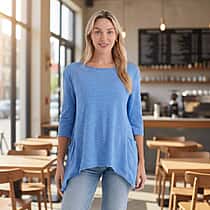 La Marey Soft Touch Asymmetric Top (Size 8 to 10) - Blue