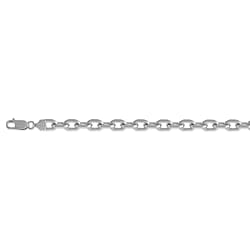 Chrysos Collection - Italian Made- Sterling Silver 5.3MM Fortata Necklace with Lobster Clasp 24 Inch