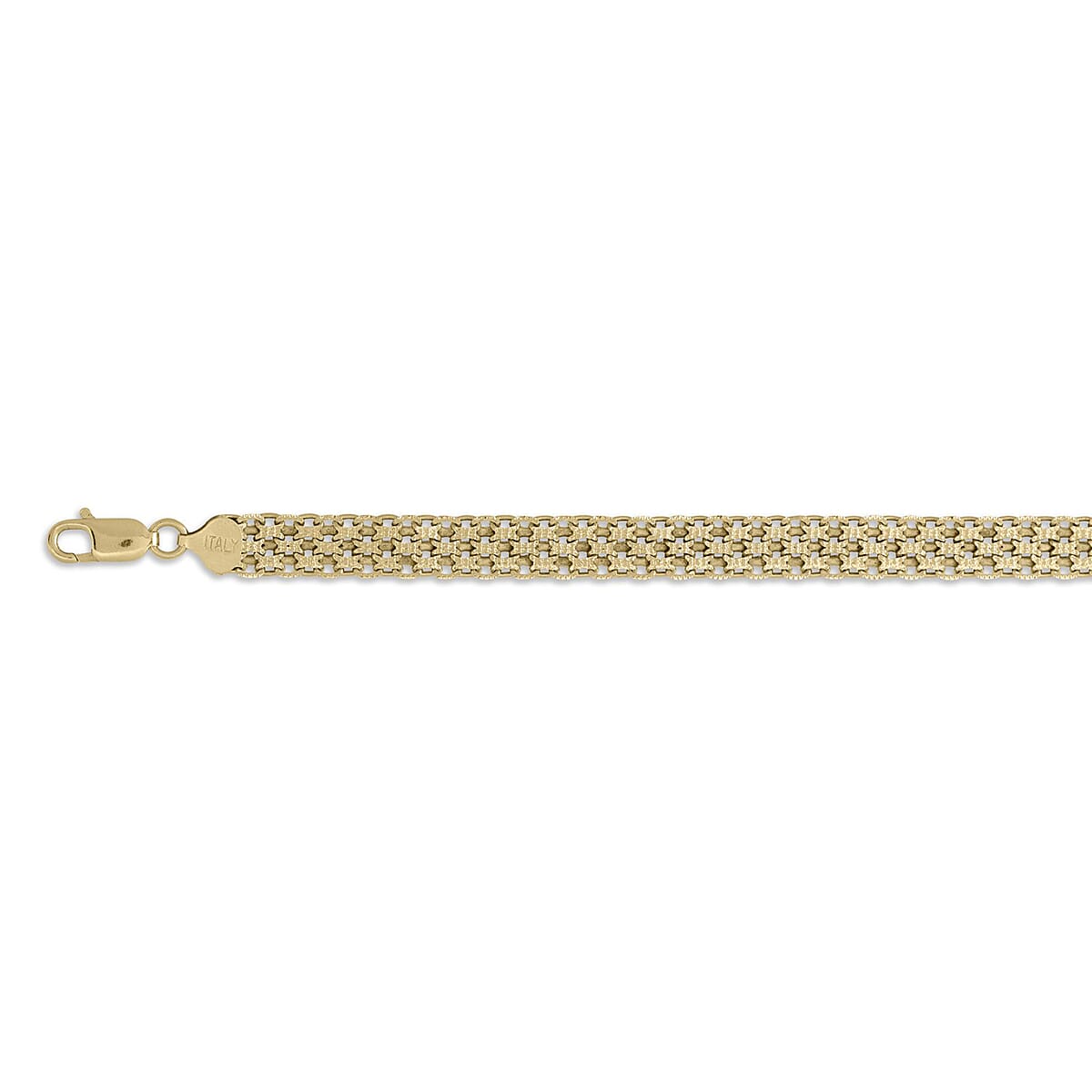 Yellow Gold Plated Sterling Silver Bismark Necklace (Size - 20) with Lobster Clasp, Silver Wt. 32.30 Gms