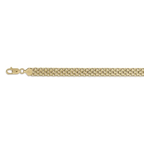 Yellow Gold Plated Sterling Silver Bismark Necklace (Size - 20) with Lobster Clasp, Silver Wt. 32.30 Gms
