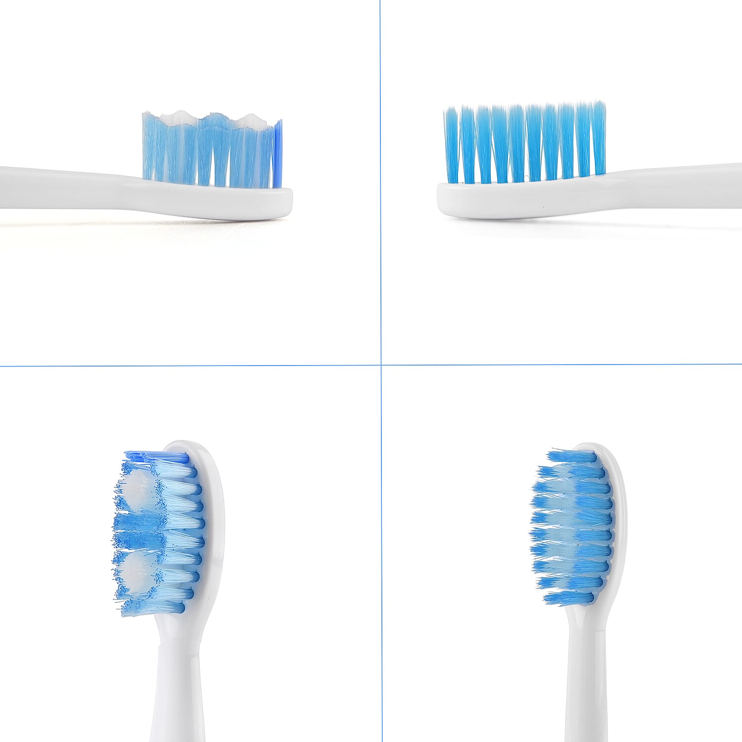 Sonic Toothbrush Replacement Heads Pack of 5 - White Electric Toothbrush Refills (88x68x18mm) - 3 Clean and 2 Sensitive Snap On Brush Heads