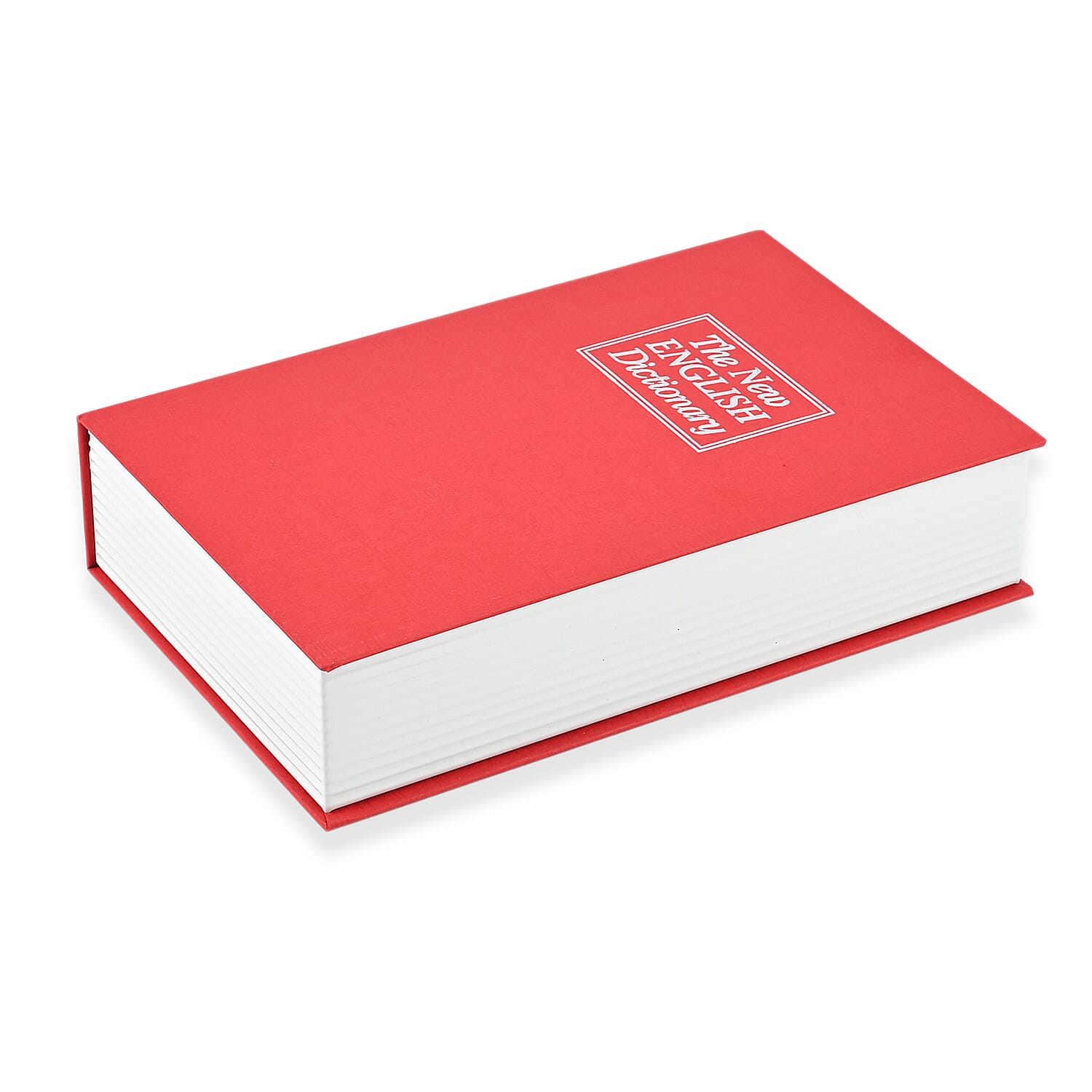 Hidden Dictionary Book Safe - Steel Security Box (235x155x55mm) - Red - White