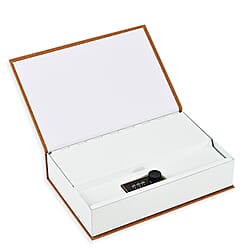 Hidden Dictionary Book Safe - Steel Security Box (235x155x55mm) - Red - White