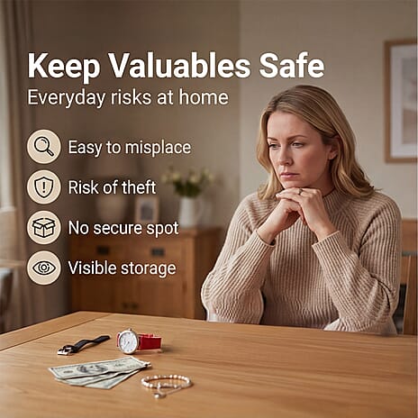 Hidden Dictionary Book Safe - Steel Security Box (235x155x55mm) - Gold - White