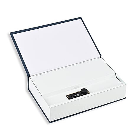 Hidden Dictionary Book Safe - Steel Security Box (235x155x55mm) - Blue - White