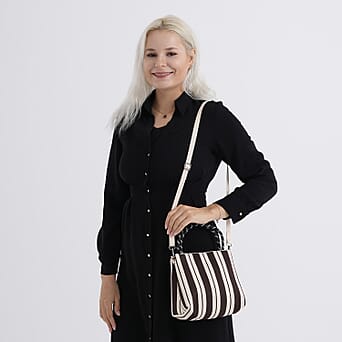 https://tjcuk.sirv.com/Products/84/1/8415365/Striped-Pattern-Handbag-with-Shoulder-Strap-130cm-Coffee-White_8415365_2.jpg?w=342&h=342