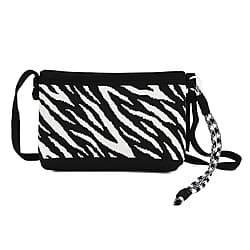 Designer-Inspired Zebra Print Crossbody Bag - Zebra