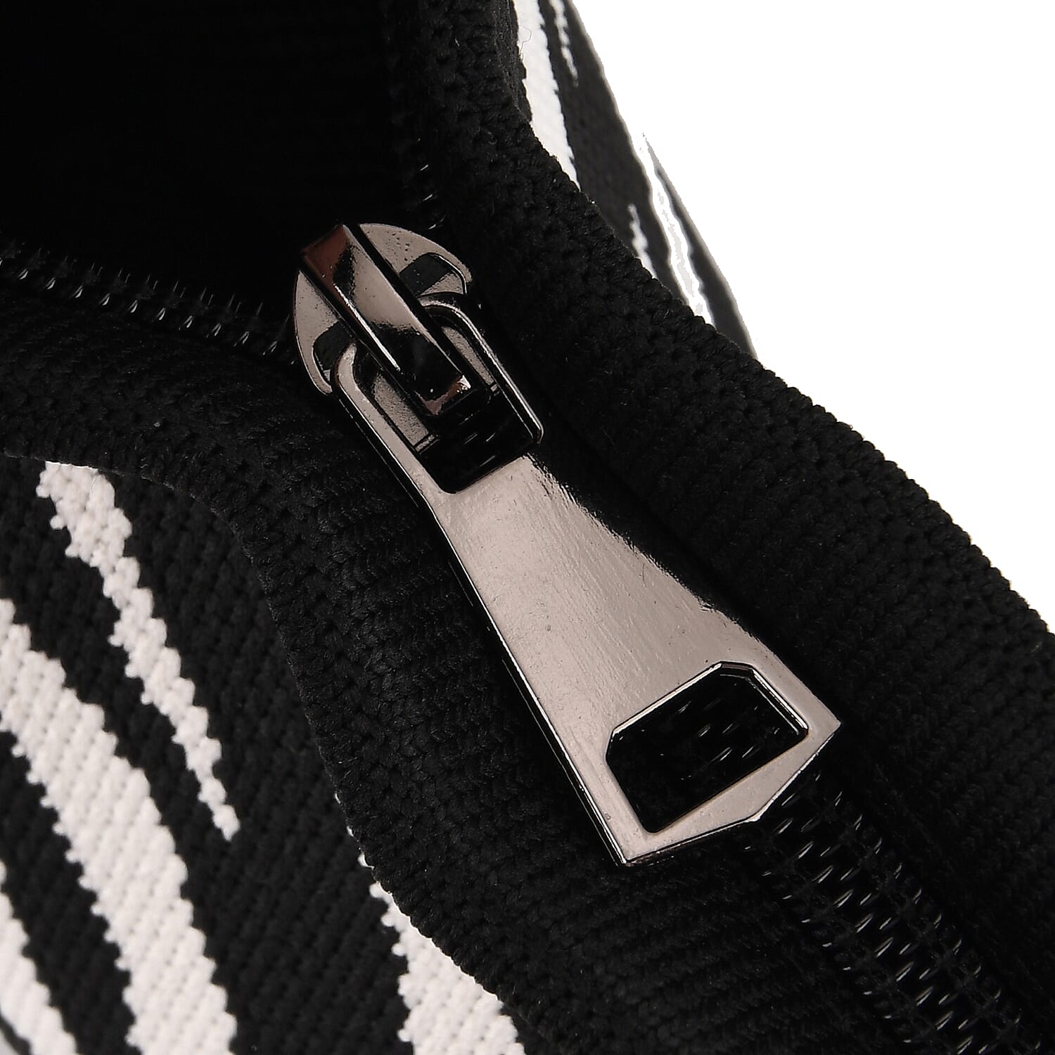 Zebra Print Shoulder Bag - Black & White