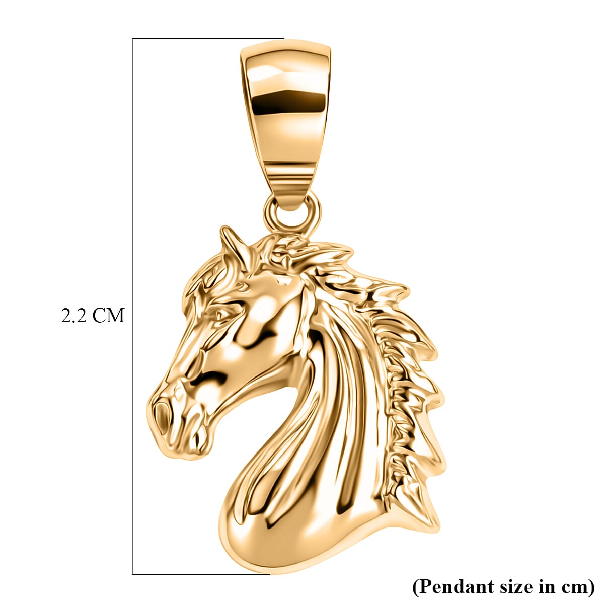 GP - 9K Yellow Gold Horse Head Pendant
