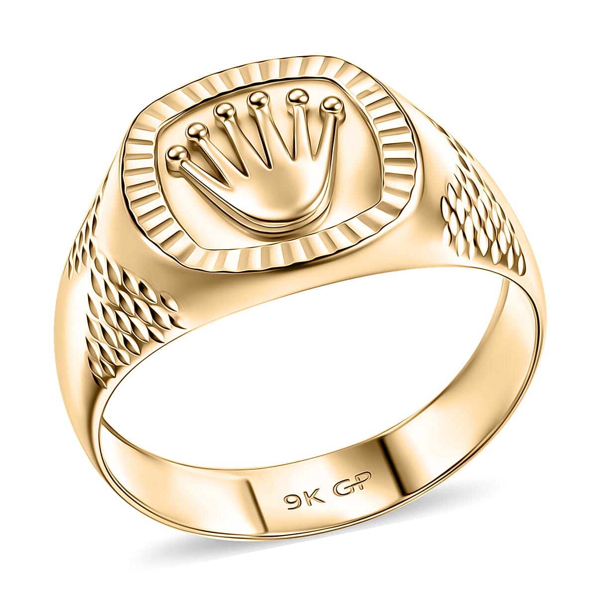 Designer Inspired -9K Yellow Gold Crown Ring