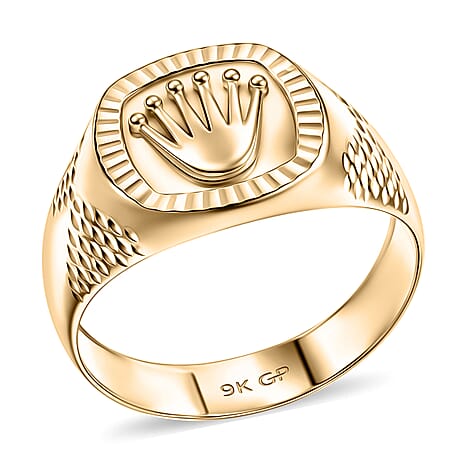 Designer Inspired -9K Yellow Gold Crown Ring