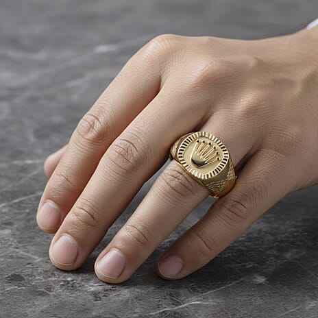 Designer Inspired -9K Yellow Gold Crown Ring