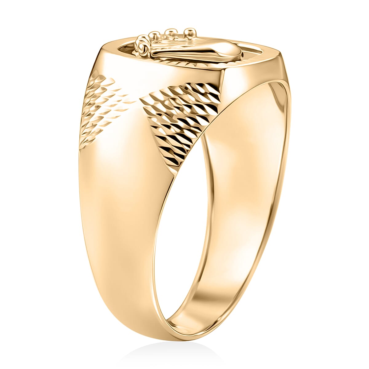 Designer Inspired -9K Yellow Gold Crown Ring