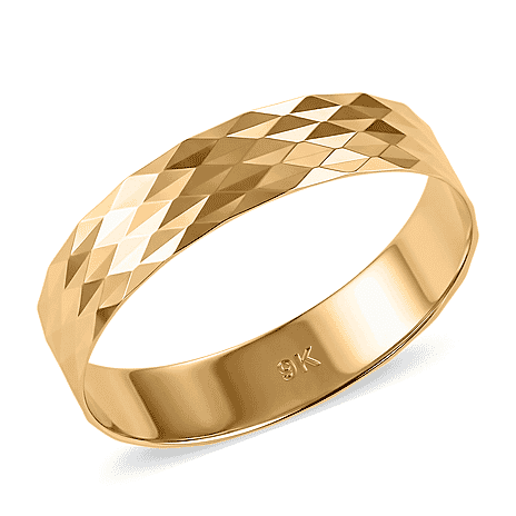 9K Yellow Gold Ring, Gold Wt.0.71 Gms