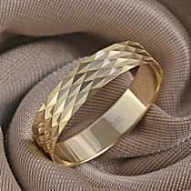 Royal Bali Collection - 9K Yellow Gold Diamond Cut Band Ring