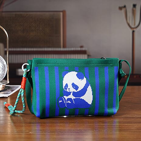 Designer-Inspired  Panda Print Crossbody Bag - Panda