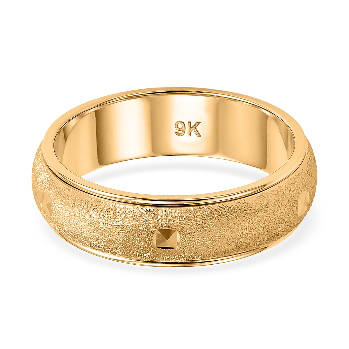 Luxoro 9K Yellow Gold Band Ring, Gold Wt. 2.00 Gms