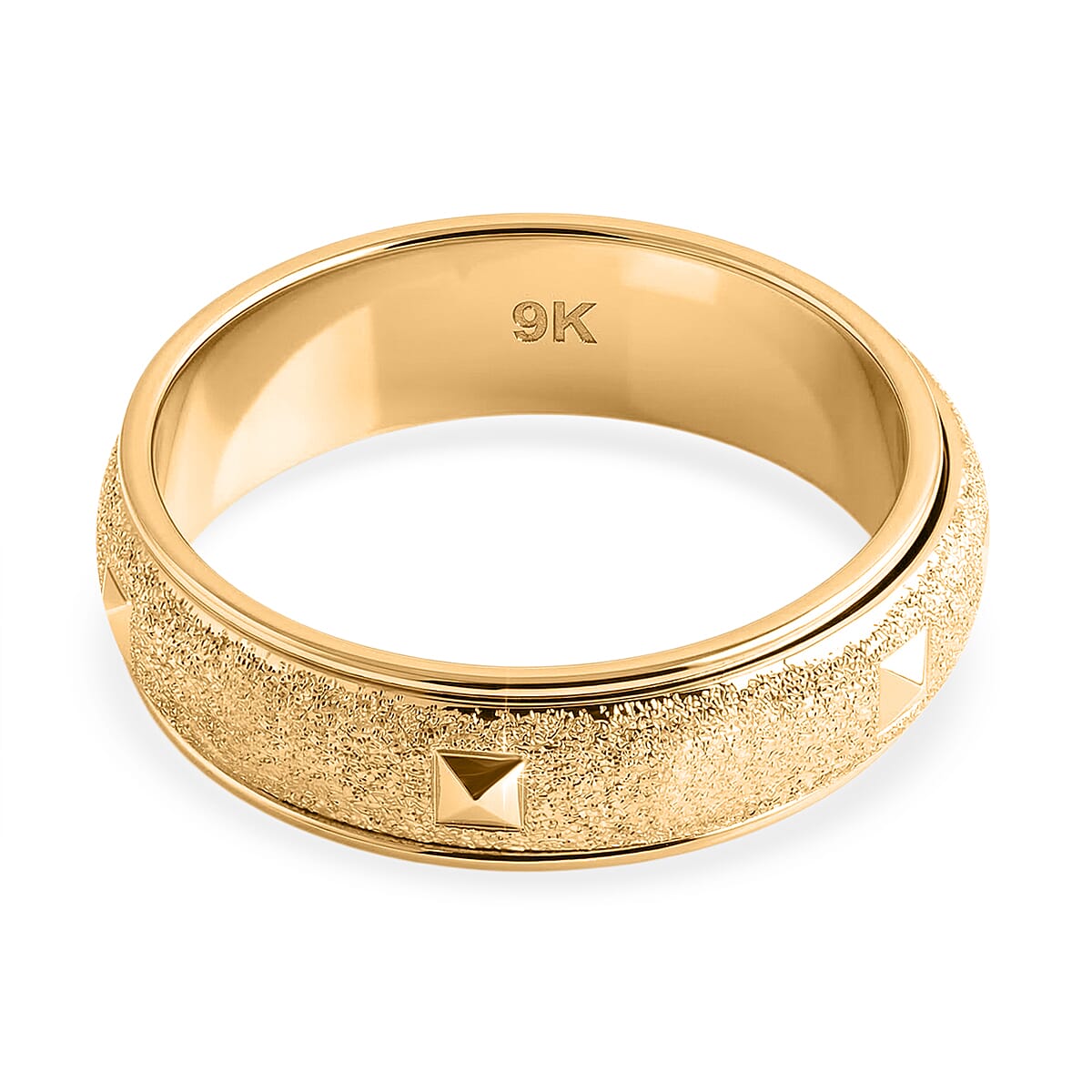 Luxoro 9K Yellow Gold Band Ring, Gold Wt. 2.00 Gms