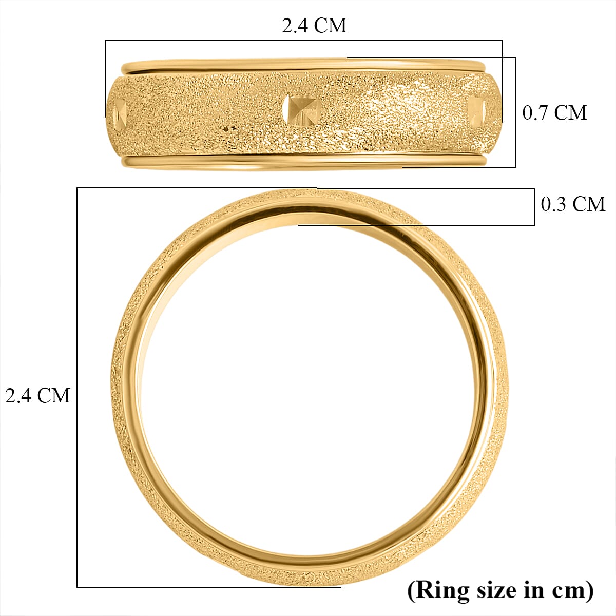 Luxoro 9K Yellow Gold Band Ring, Gold Wt. 2.00 Gms