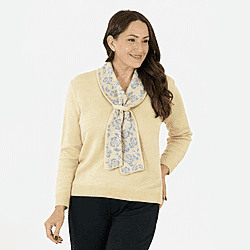 Seen on TV Sugar Crisp Knit Jumper With Scarf Neck