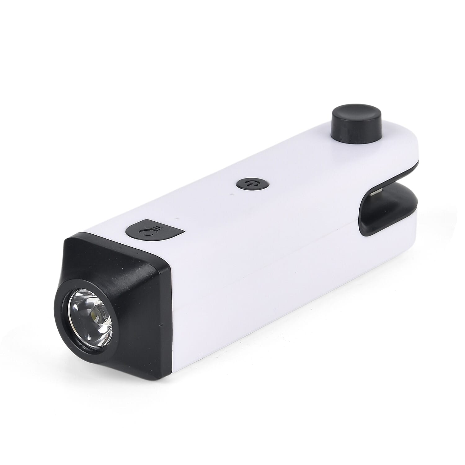 Multifunctional Rechargeable Mini Bag Sealer - 5-in-1 Handheld Heat Sealer with Bottle Opener & Blade - White & Black