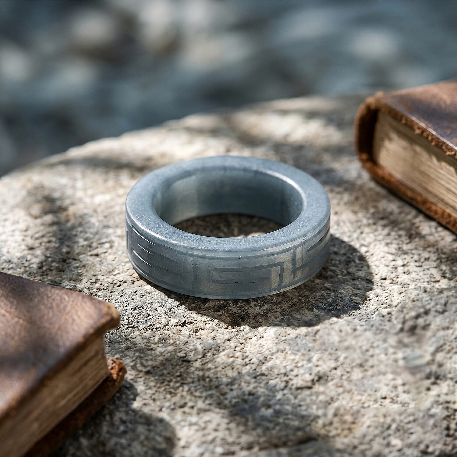Natural Jade Band Ring 15.00 Ct.
