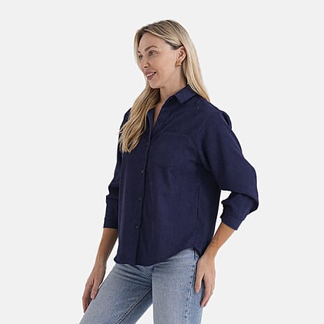 & Maisi Shirt (Size - Small) - Navy Blue