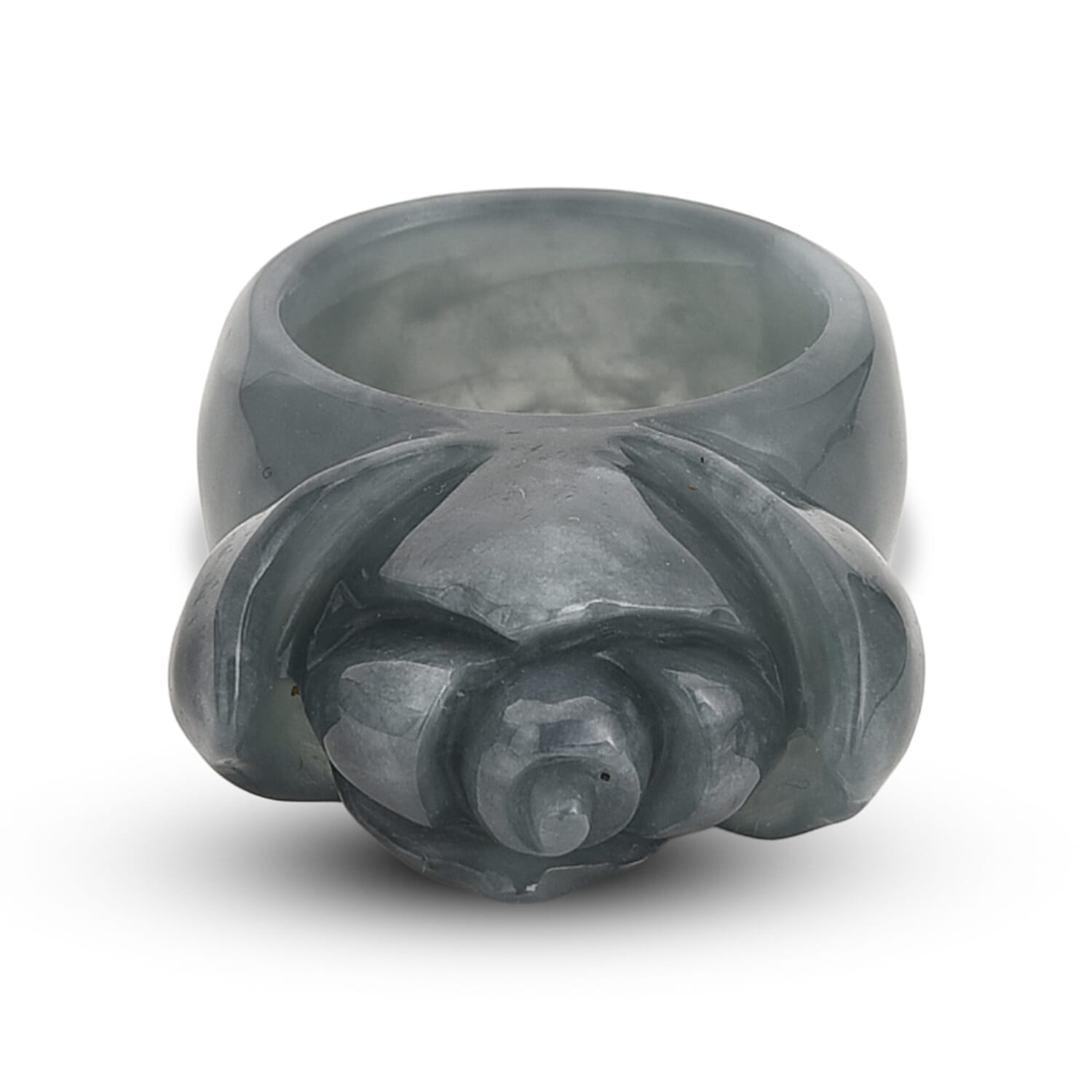 Natural Jade Flower Ring 90.00 Ct.