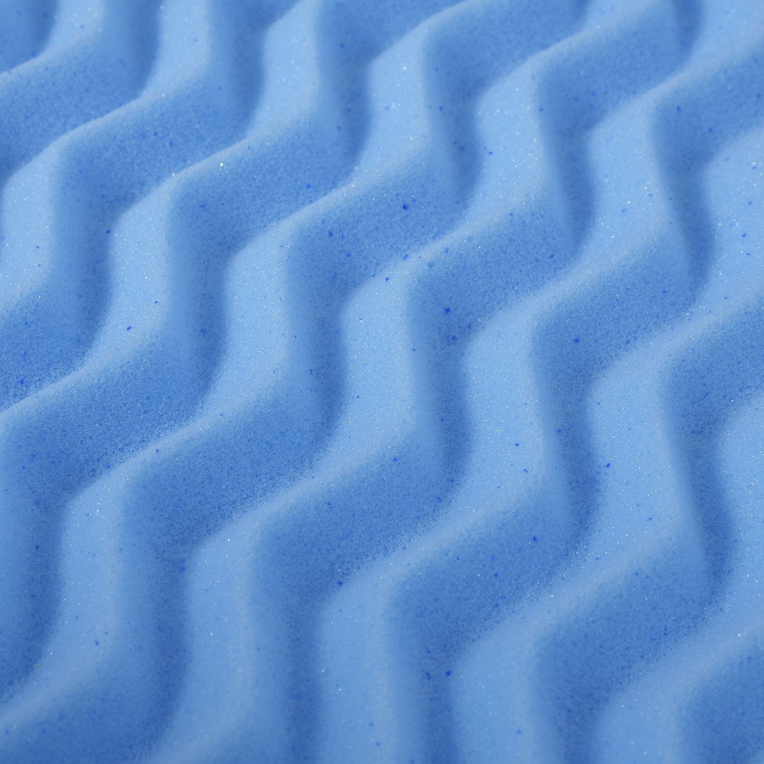 Bliss - Beyond 5 Zone Memory Foam Cooling Gel Mattress Topper (King, 200x150x4 cm) - Blue