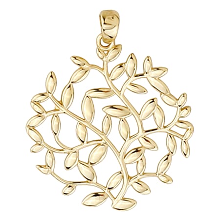 9K Yellow Gold Leafy Vine Pendant 9K Yellow Gold Leafy Vine Pendant