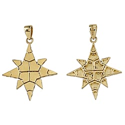 9K Yellow Gold Star Earrings