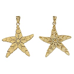9K Yellow Gold Star Earrings