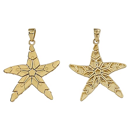 9K Yellow Gold Starfish Pendant 9K Yellow Gold Starfish Pendant