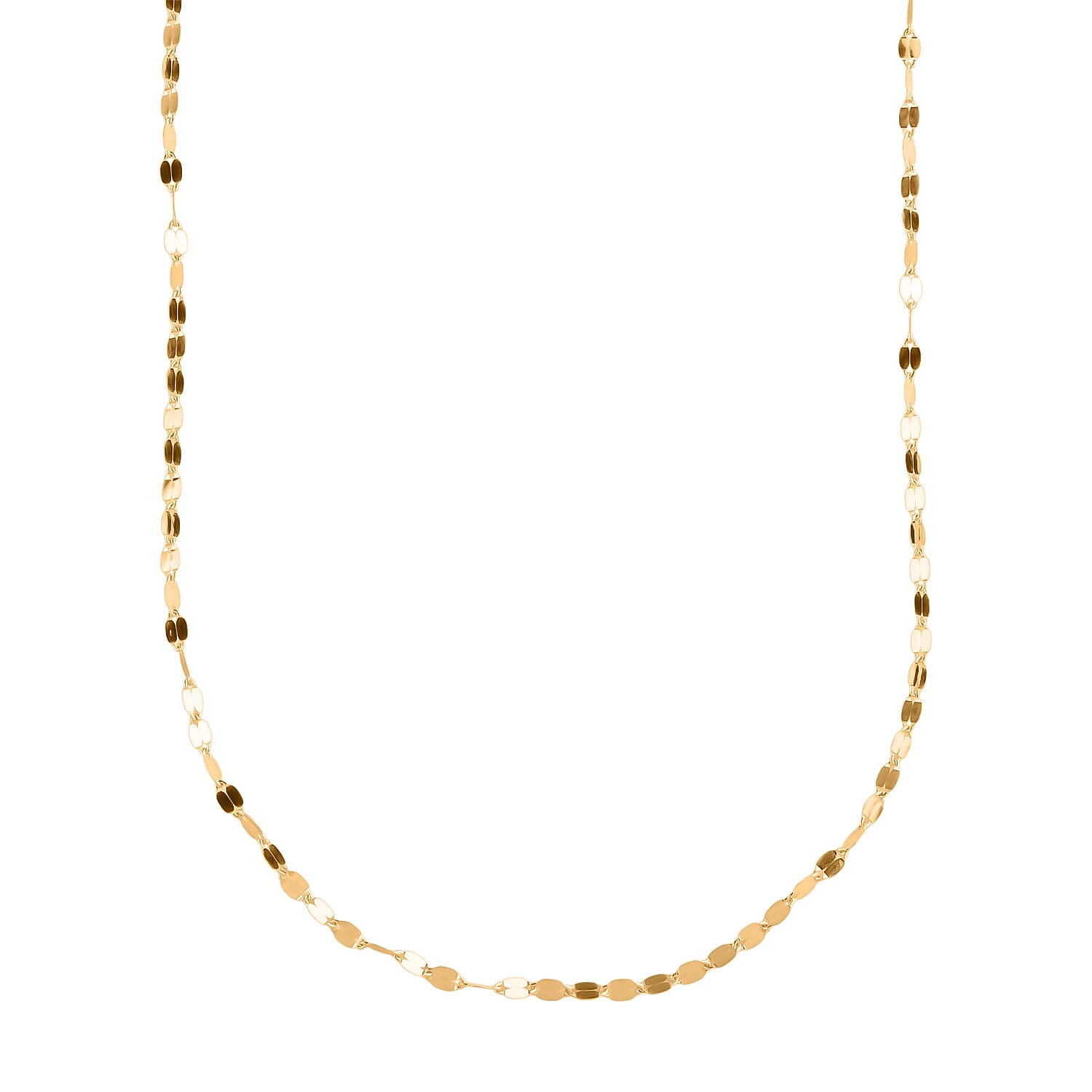 Maestro Collection- 9K Yellow Gold Necklace (Size - 24 Adjustable) with Spring Ring Clasp.