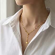 9K Yellow Gold 1.6MM Necklace with Spring Ring Clasp 24 Inch Adjustable