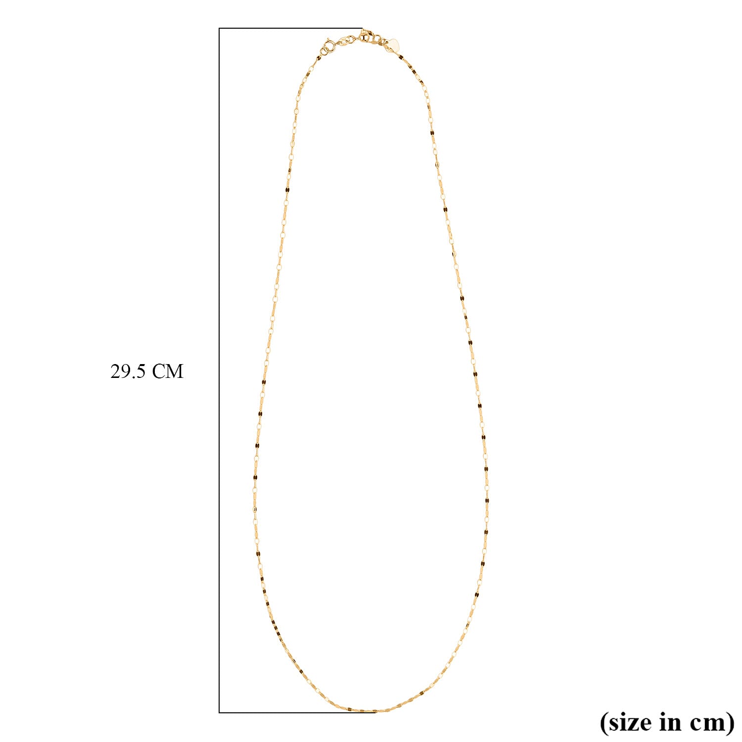 Maestro Collection- 9K Yellow Gold Necklace (Size - 24 Adjustable) with Spring Ring Clasp.