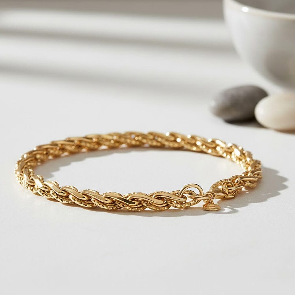 Maestro Collection - 9K Yellow Gold Bracelet (Size - 7.5) with Lobster Clasp, Gold Wt. 4.50 Gms