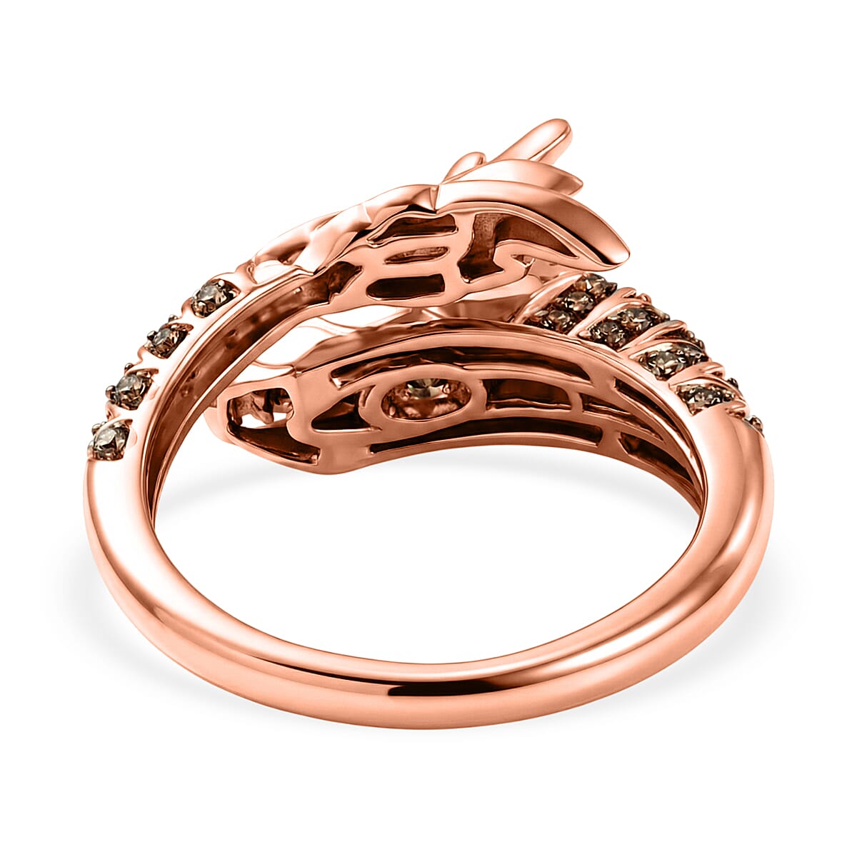 GP Kanchanaburi Blue Sapphire Black Diamond and Green Diamond Snake Ring