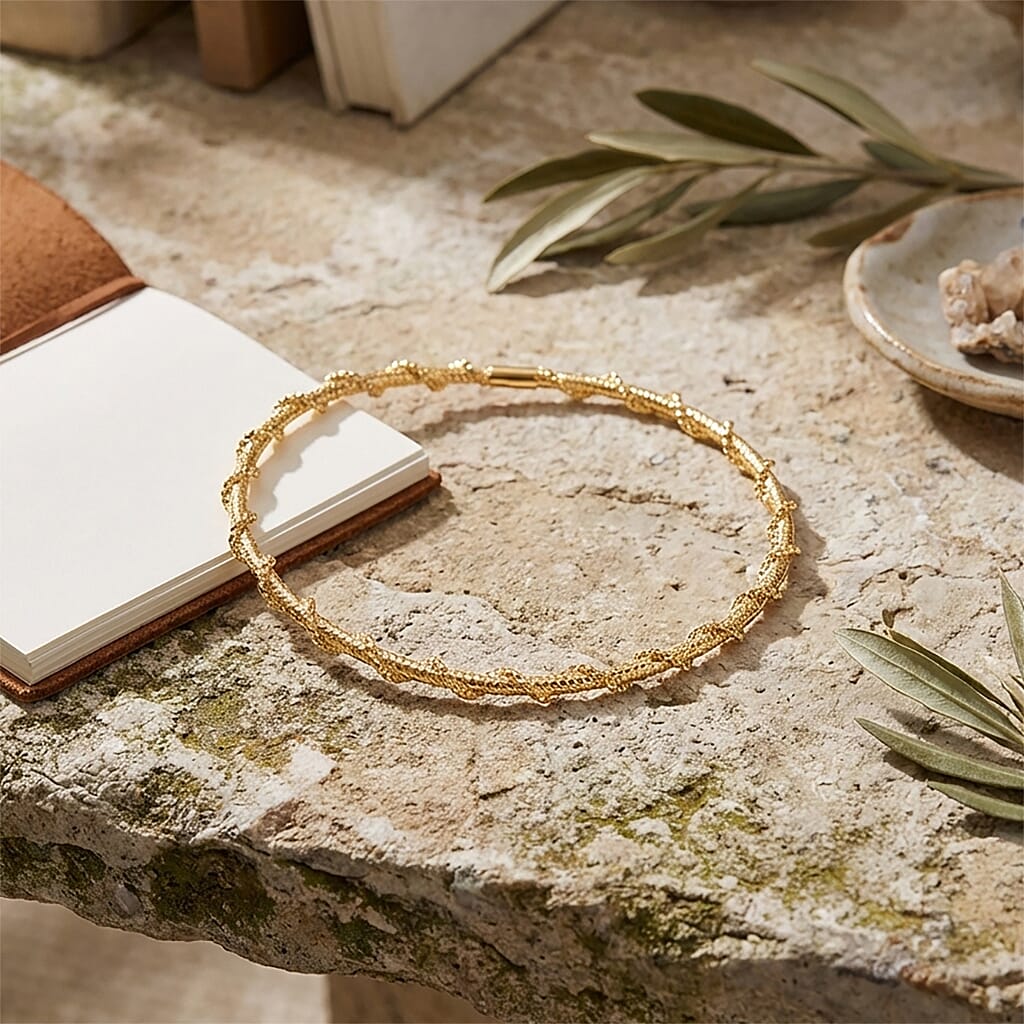 Maestro Collection - 9K Yellow Gold Stretchable Bracelet (Size - 7.5) 1.70 gram