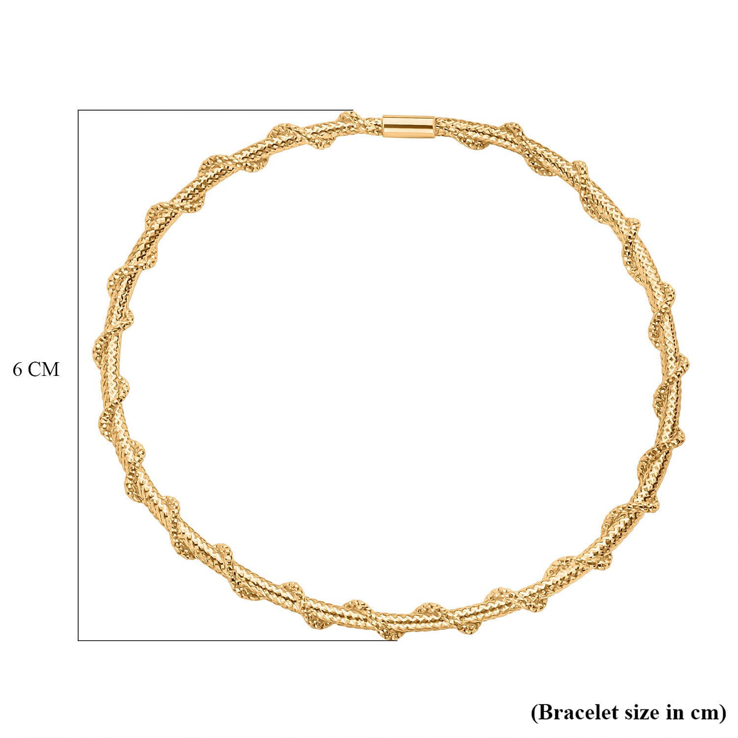 Maestro Collection - 9K Yellow Gold Stretchable Bracelet (Size - 7.5) 1.70 gram