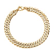 9K Yellow Gold 7.8MM Bracelet with Lobster Clasp 7.5 Inch