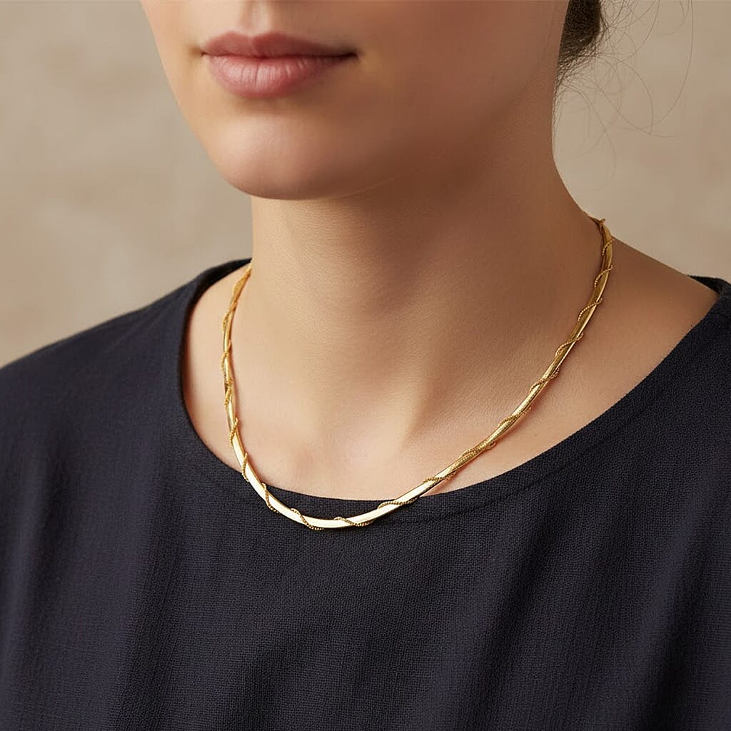 Maestro Collection - 9K Yellow Gold Necklace (Size - 18-2 Inch Ext) 4.51 Gram