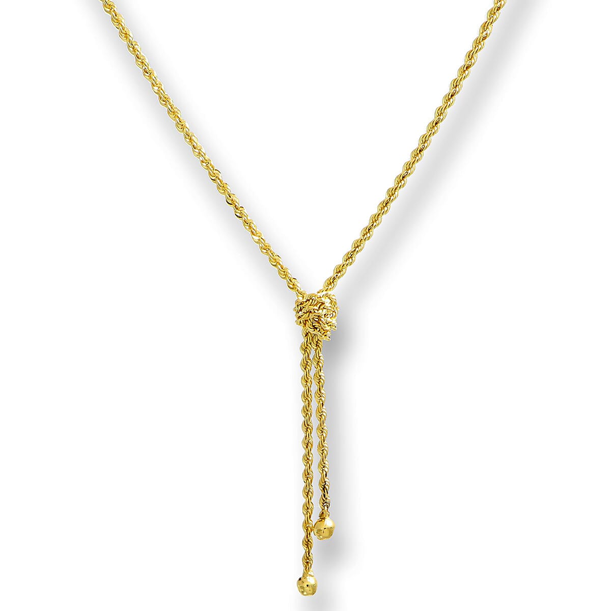 9K Yellow Gold Rope Knot Necklace (Size - 20)