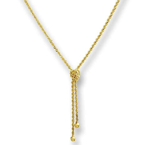 9K Yellow Gold Rope Knot Necklace (Size - 20)