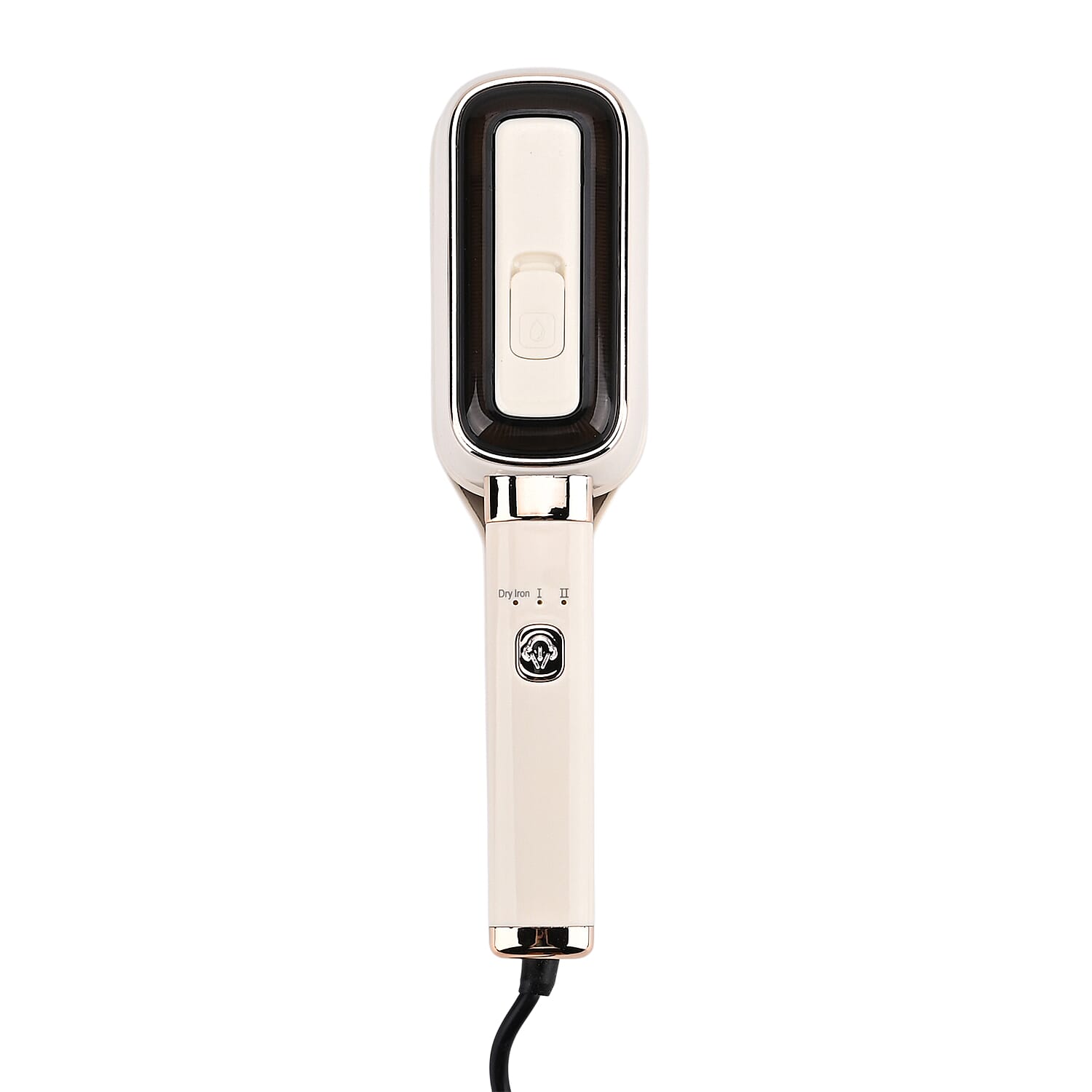 LIVMORE Handheld Garment Steamer (1000W) - 180Degree Rotatable Panel for Vertical & Flat Ironing - 60ML Transparent Water Tank - Beige